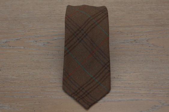 Checked tie brown colour 17797