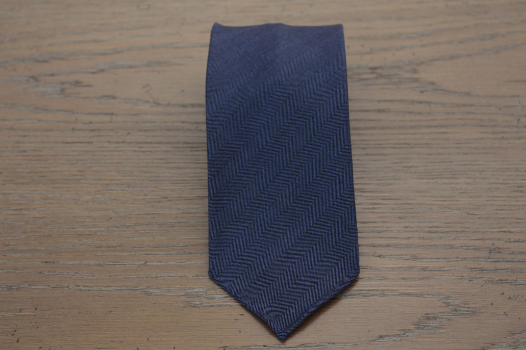 Tie cashmere blue marine