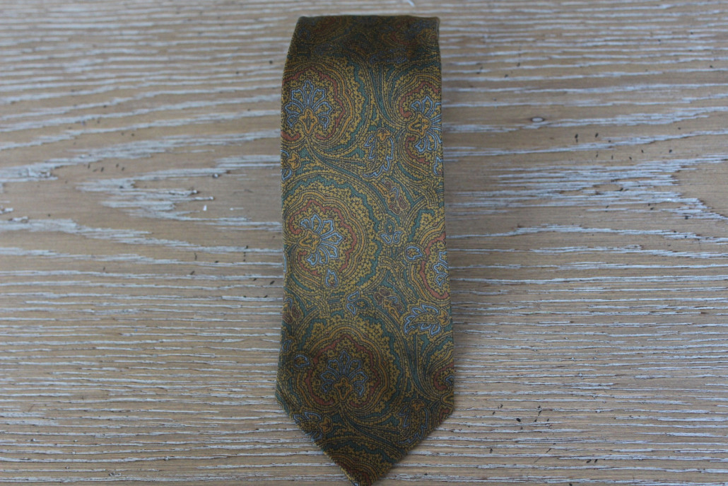 Cravatta misto lana colore verde 17918