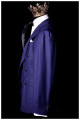 Double-breasted blue jacket