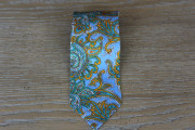 Tie cashmere design green water  bottom